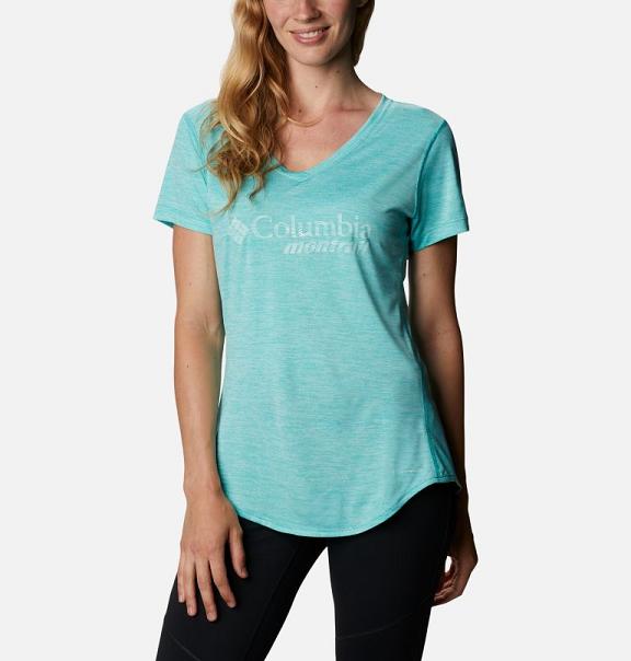 Columbia Trinity Trail T-Shirt Green For Women's NZ70834 New Zealand